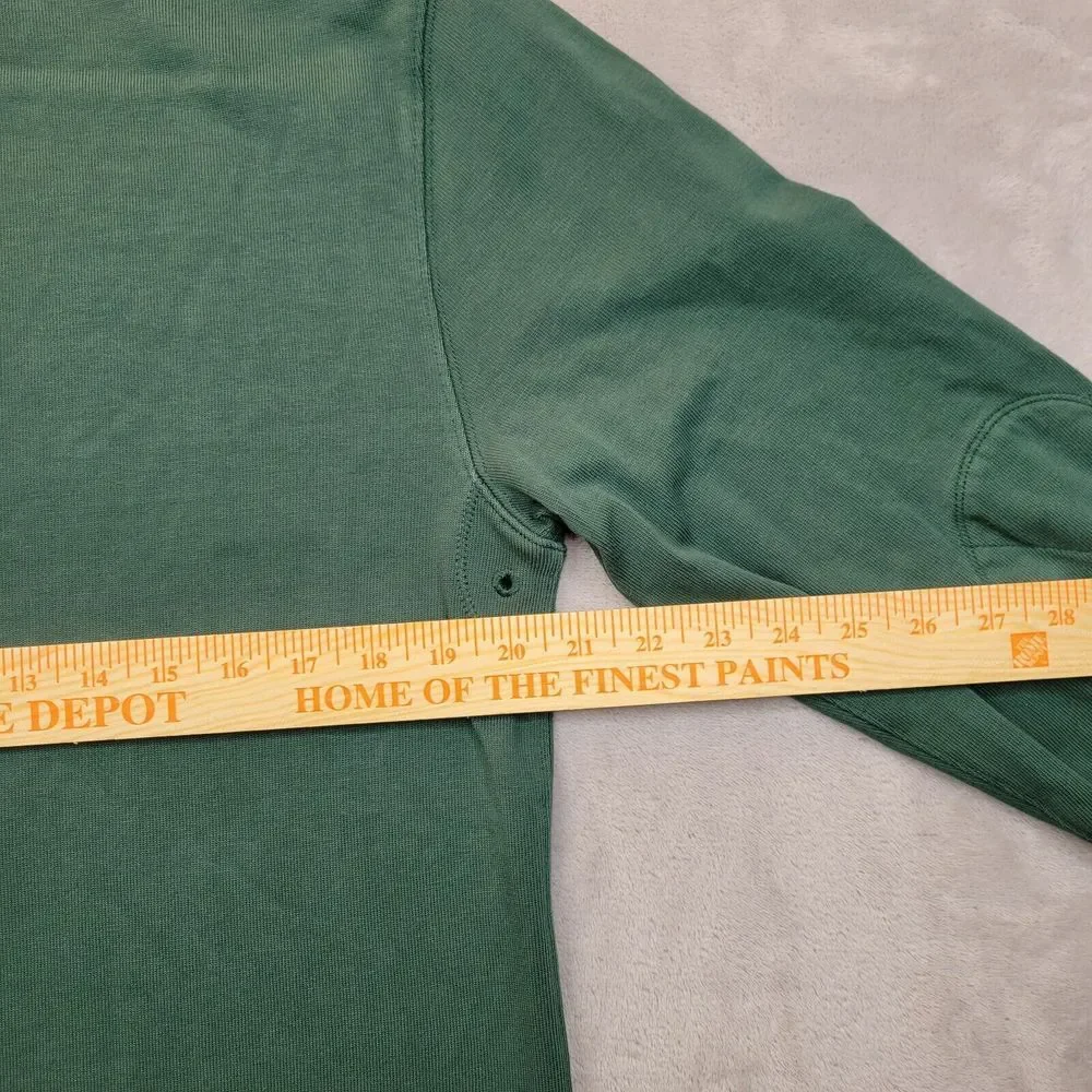 J Crew Sweater Men Small Green Oarsman Sweatshirt 1/4 Zip Cotton Reimagine Adult